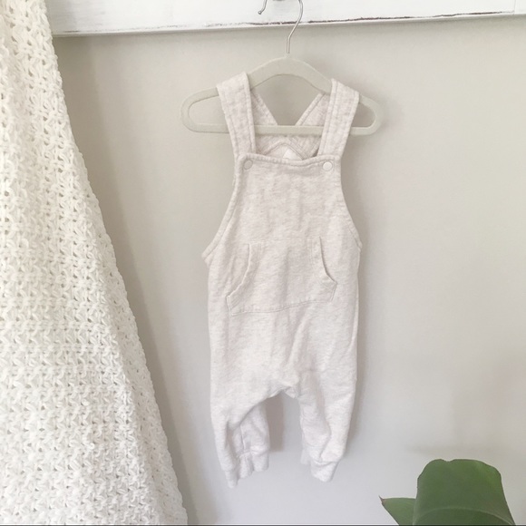 H&M Other - H&M Unisex Organic Cotton Beige Overalls 6-9 Month